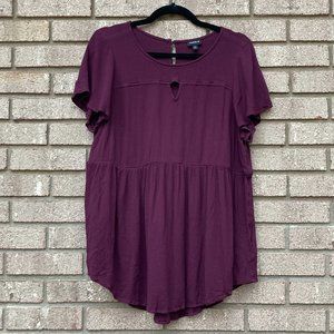 TORRID Flowy Peep Hole Top 1X